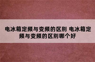 电冰箱定频与变频的区别 电冰箱定频与变频的区别哪个好